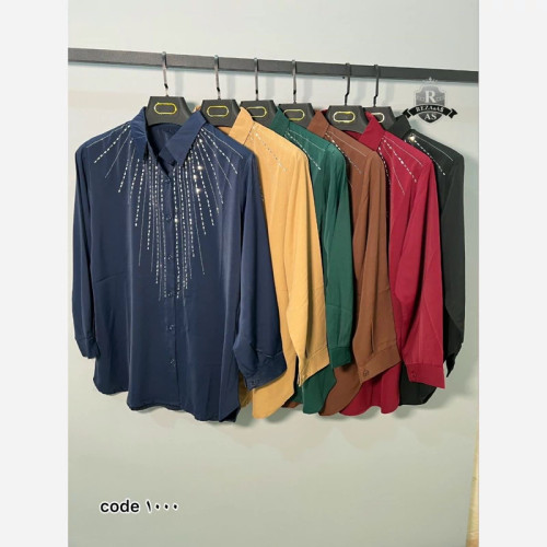 شومیز زنانه مجلسی نگین دار