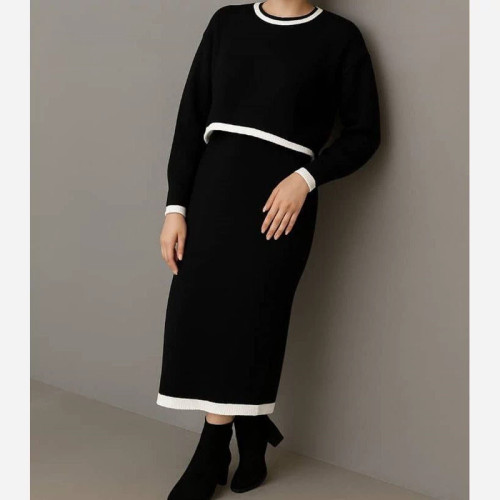 ست کراپ دامن بافت زنانه