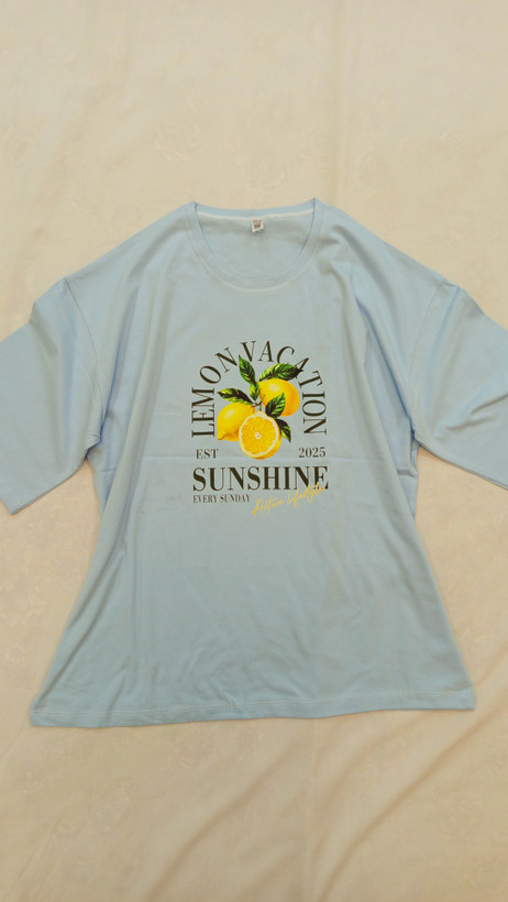 تیشرت باکسی آستین کوتاه زنانه نخ پنبه ترند summer